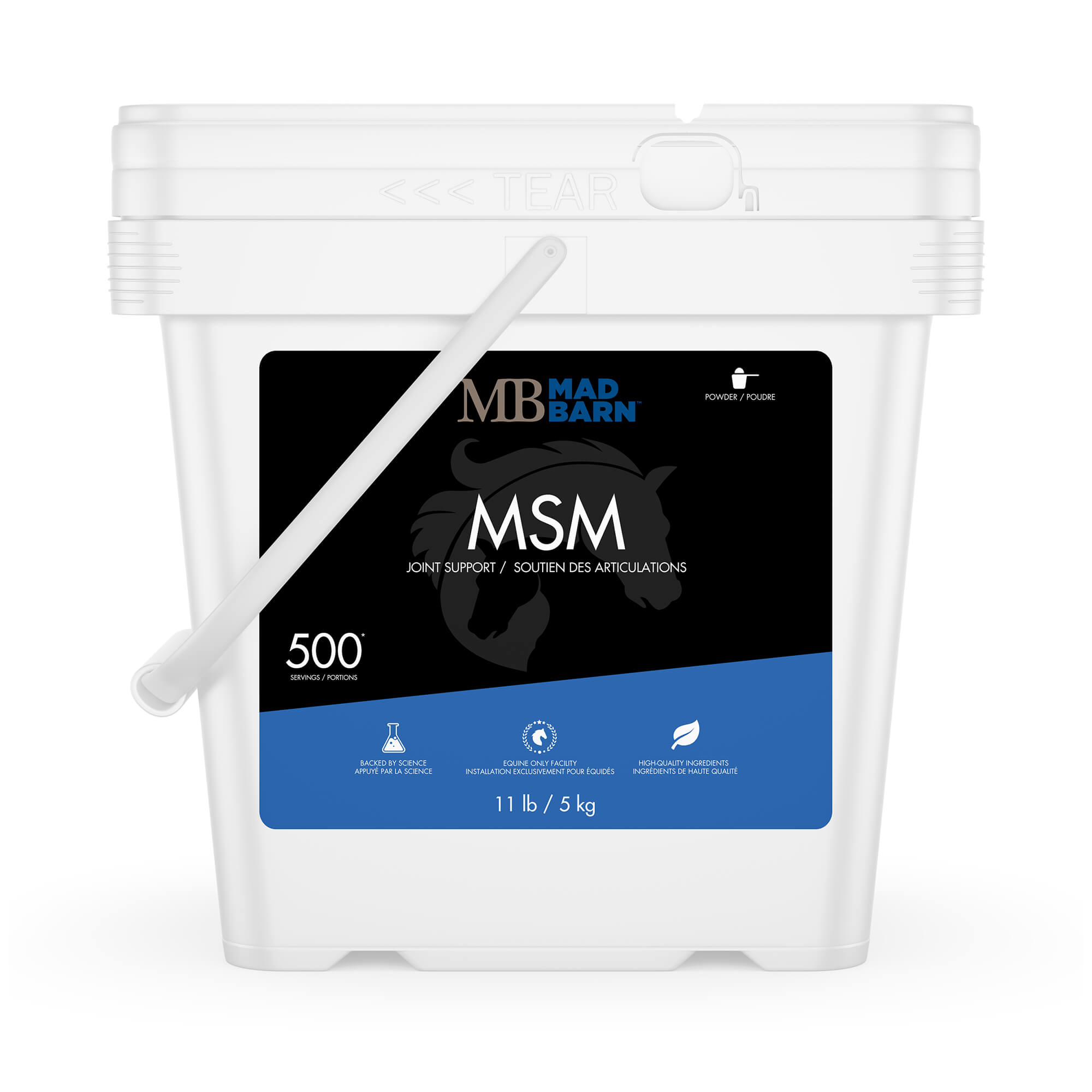 MSM Powder for Horses 5 kg - Equine Joint Supplement - Mad Barn | Mad Barn USA MSM Powder for Horses 5 kg - Equine Joint Supplement - Mad Barn